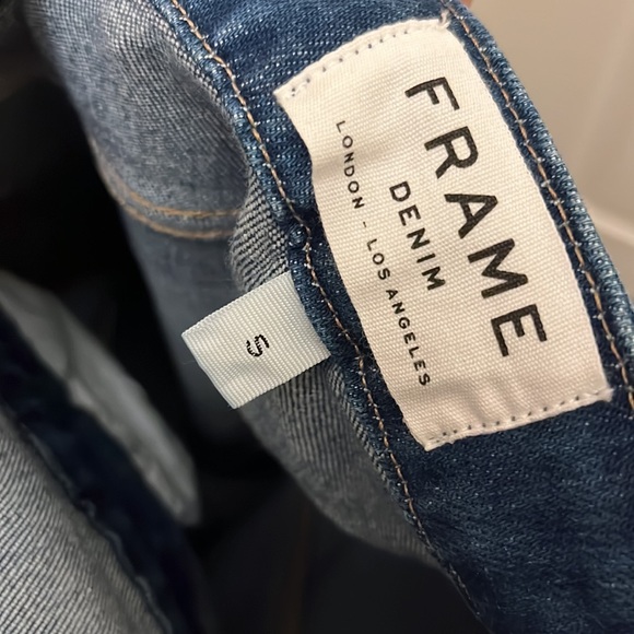 Wide Leg Denim Overalls by Frame - Picture 7 of 7